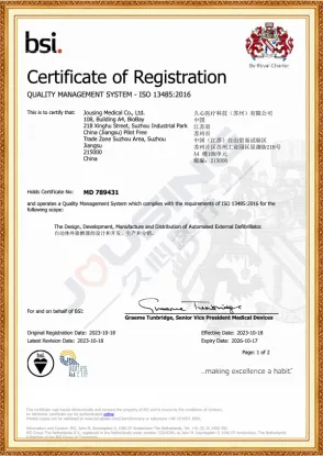 ISO13485 BSI -Zertifikat